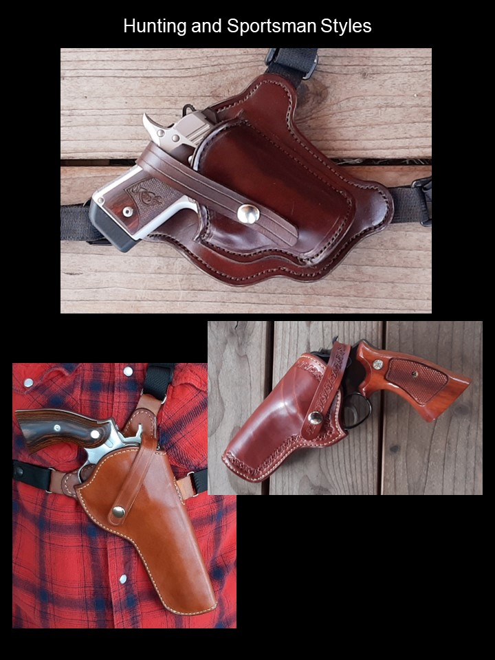 Hunting and Sportsman Style Holsters, Chest Rig or Belt