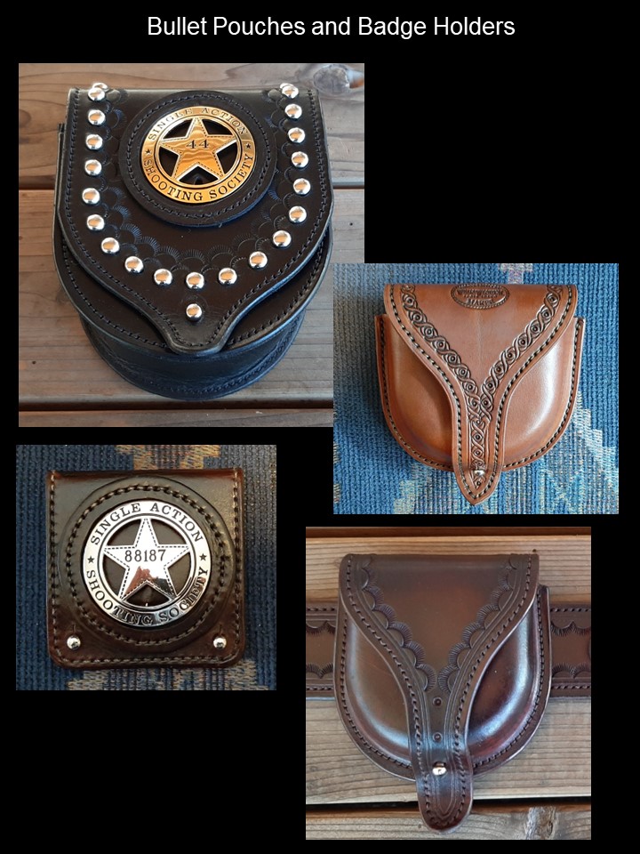 Leather Bullet Pouches and Badge Holders